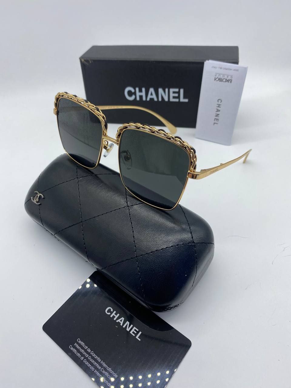 Chanel - Square Sunglasses - Light Gray - Chanel Eyewear