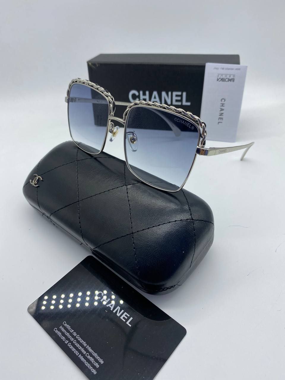 Chanel - Square Sunglasses - Light Gray - Chanel Eyewear