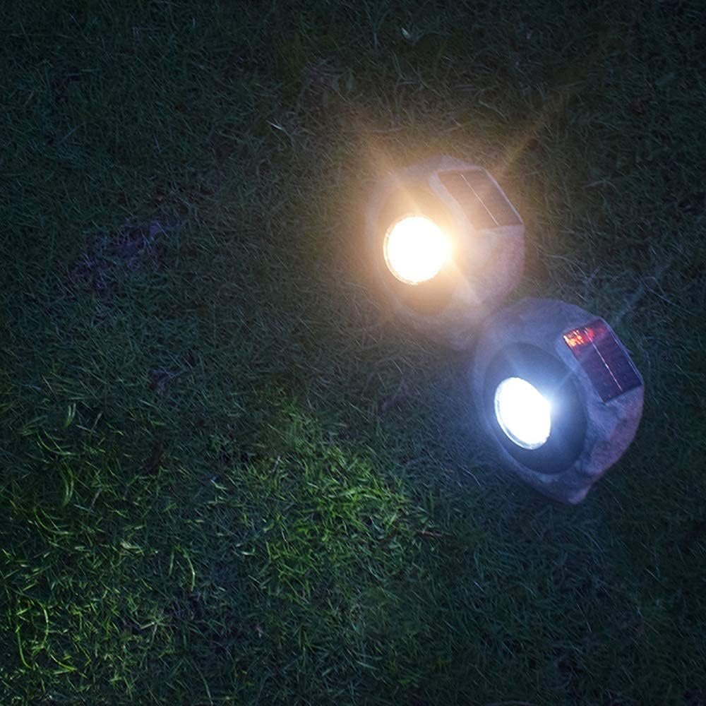 2 lampe solaire en pierre de jardin ( 2 lampe )