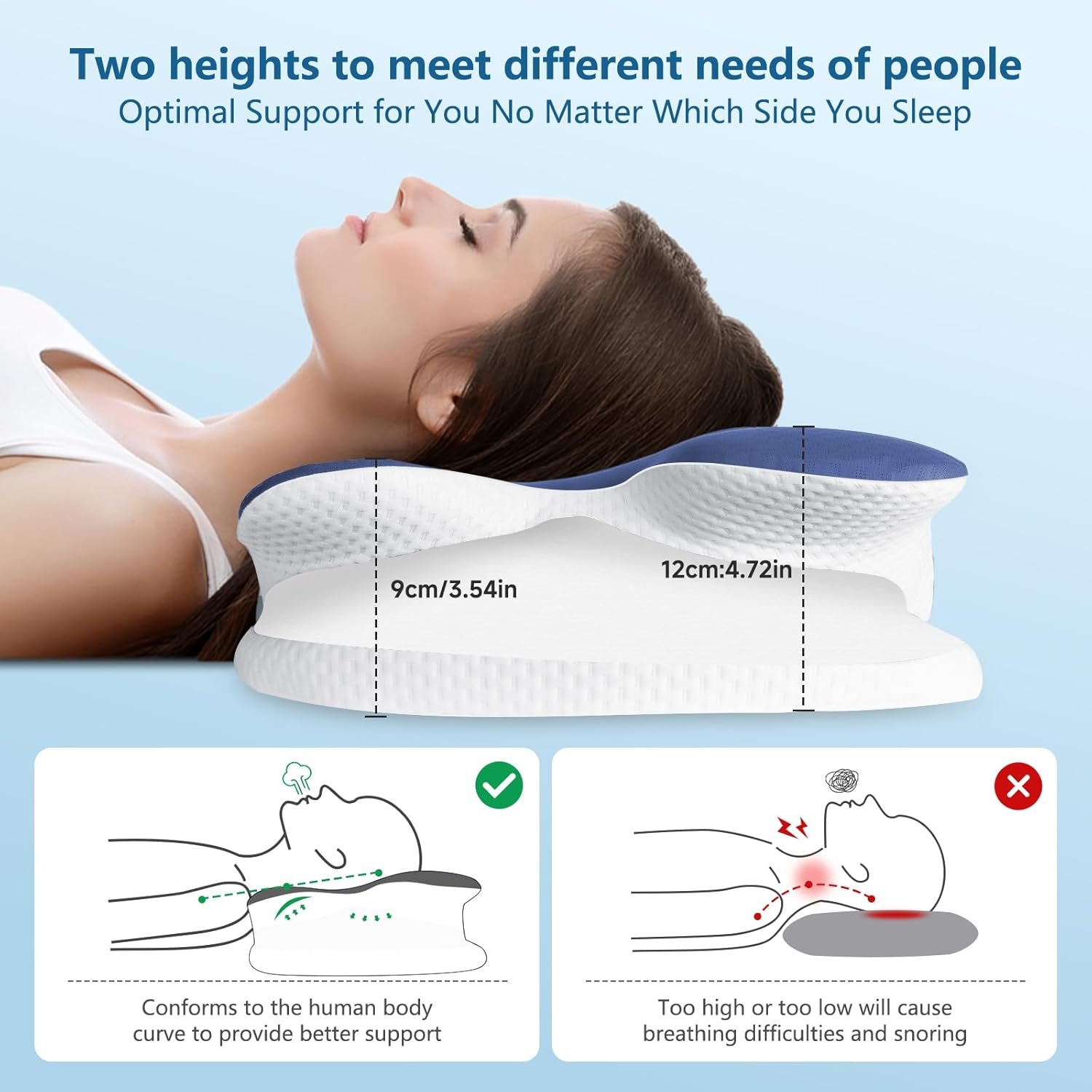 Oreiller cervical pour le cou et les épaules