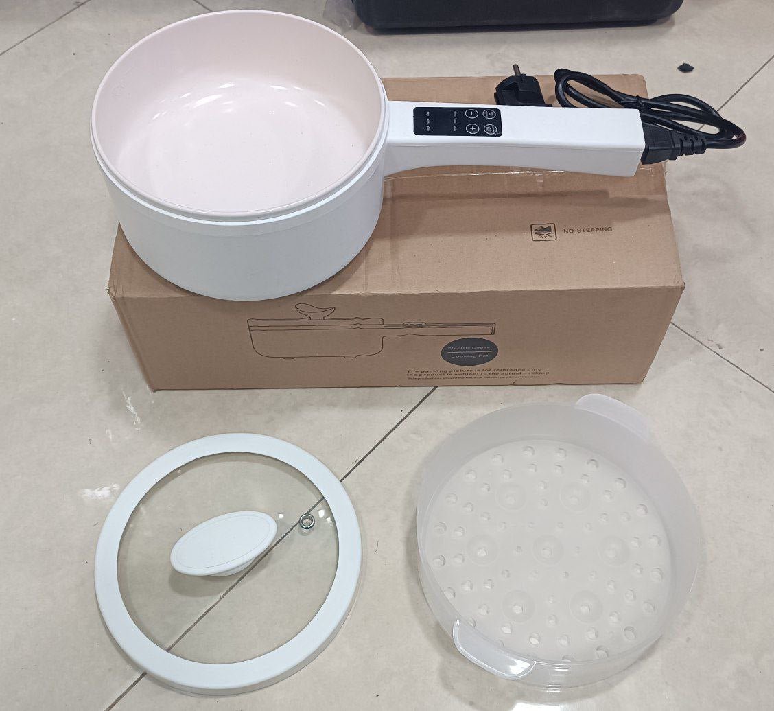 Marmite électrique portable avec cuiseur vapeur