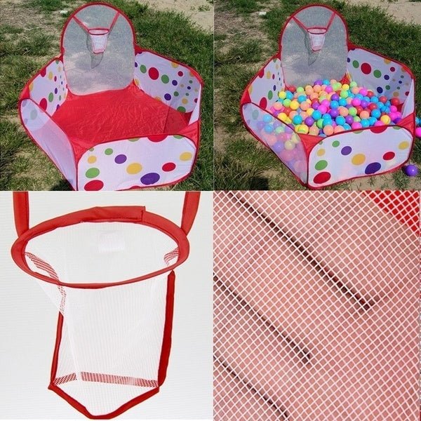 Parc à Jouets Pliable avec Panier de Basket Avec 35 balles